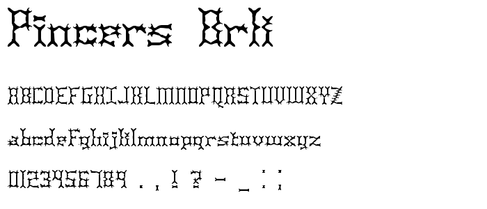 Pincers BRK font
